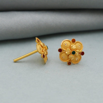 22k gold earrings studs | Indian Gold Jewellery