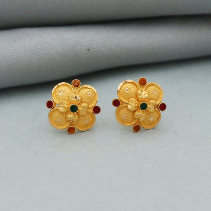 22k gold earrings studs | Indian Gold Jewellery