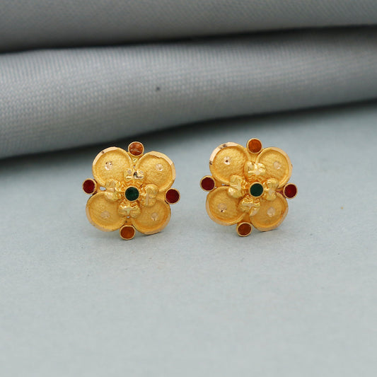 22k gold earrings studs | Indian Gold Jewellery