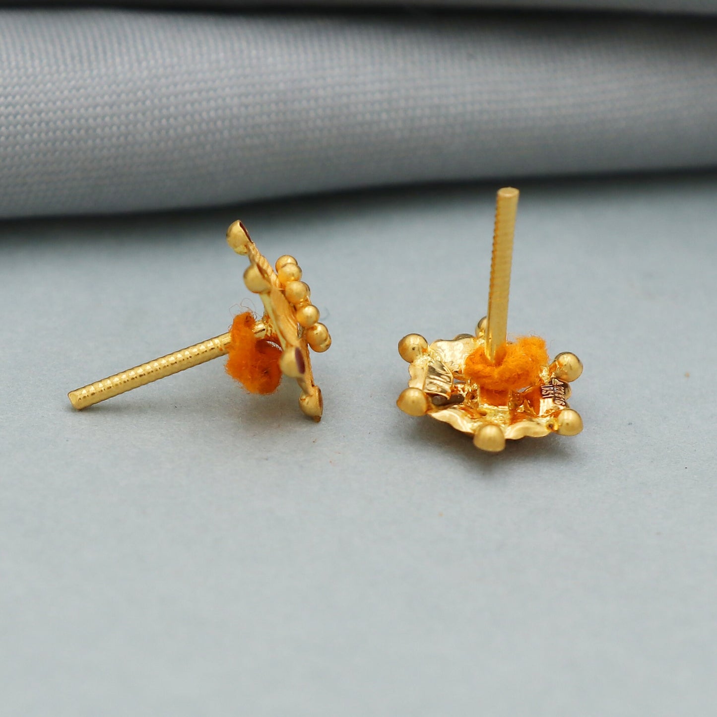 flower 22k gold earrings studs jewelrs,