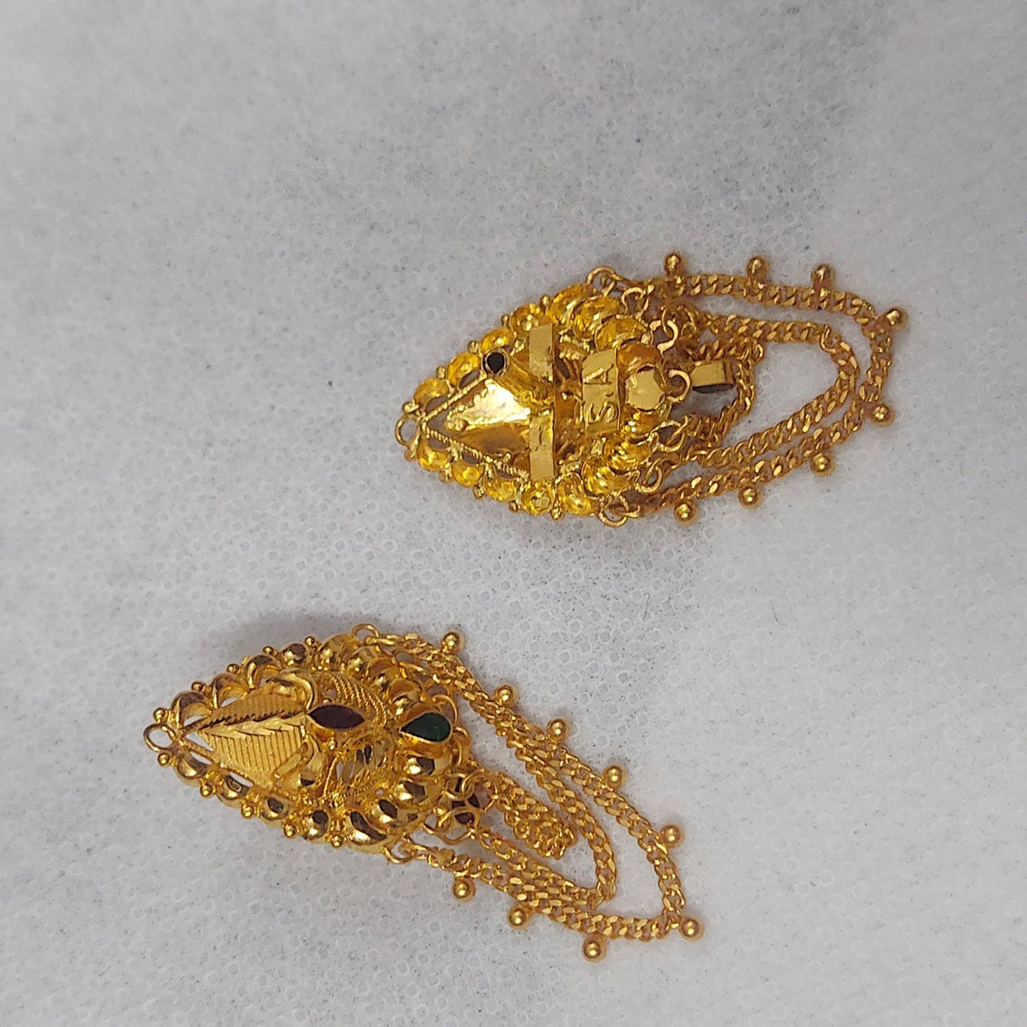 22k Gold Earrings Indian Handmade Jewelry for Women