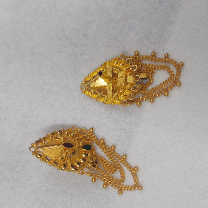 22k Gold Earrings Indian Handmade Jewelry for Women