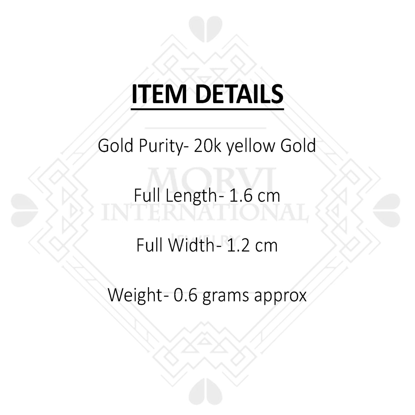 Pure 20k Yellow Gold Hoop Bali Earrings, Huggies, Beads Handmade gold earrings for women, Christmas gift, dainty Indian gold earrings