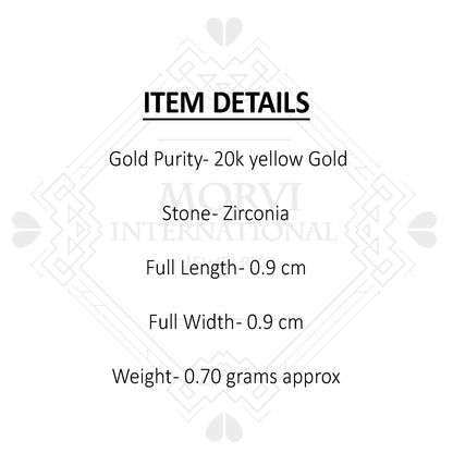 Real solid 20k Gold Earrings, 20k gold earrings, Real gold hoop earrings, gold huggies, 22kt gold huggies