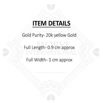 Zircon 18k Yellow Gold Hoop Bali Cartilage Earrings , Handmade Yellow gold small earrings, daughter Day gift, flower 18kt gold earrings gift