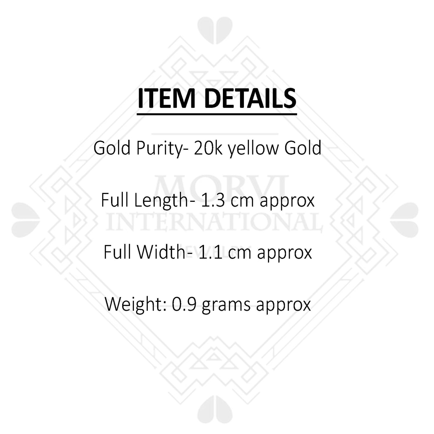 20k Yellow Gold Hoop earrings Bali Earrings , Huggies , Handmade Yellow gold dangle earrings for women, Christmas gift, Indian gold earrings