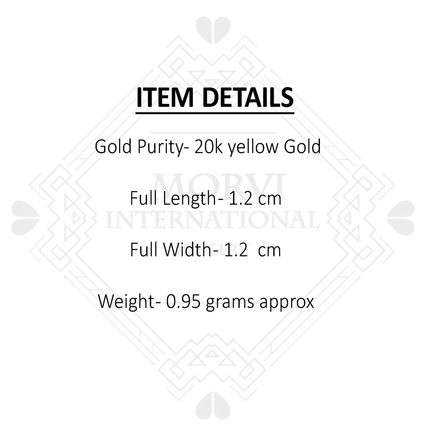 20k Yellow Gold Hoop Bali Earrings  Handmade  Yellow gold earrings for women, Valentine Day gift, diamond cut design indian gold earrings