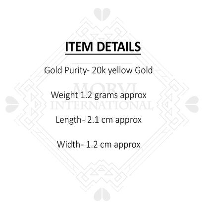 Very Small Pure 20k Yellow Gold Hoop Bali Earrings , Handmade Yellow gold earrings for women, mother Day gift, dainty indian gold earrings