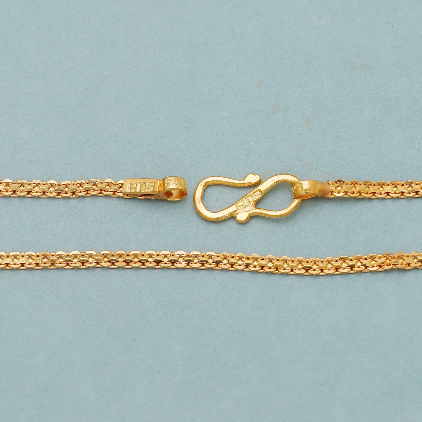 Solid Curb Round Link Chain Jewelry, 22k karat 22kt 22ct Indian Gold Handmade chain Necklace Jewelry for gift,