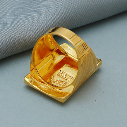 22k Yellow Gold Ring Size 6 7 8, and All Size, Hand Carved Gold Ring, Indian Gold Handmade Ring, Men Women Gold Ring For Gift