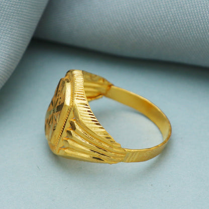 Pure Solid 22k Yellow Gold Ring Size 6 7 8, and All Size, Hand Carved Gold Ring, Indian Gold Ring, Handmade Gold Ring for Men and Women