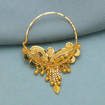 22 karat nose ring, Wedding Jewelry 22k Yellow Gold Nath Nosepin women Jewelry from India