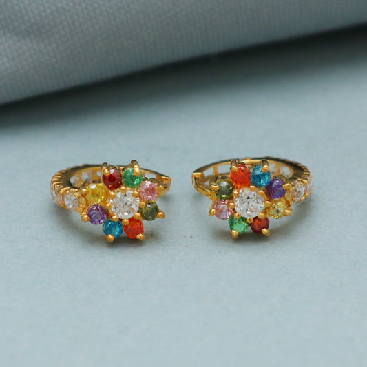 Very Small Pure 20k Yellow Gold Hoop Bali cartilage Earrings , Handmade gold earrings for women, mother Day gift, indian gold earrings