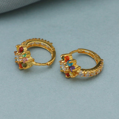 Very Small Pure 20k Yellow Gold Hoop Bali cartilage Earrings , Handmade gold earrings for women, mother Day gift, indian gold earrings