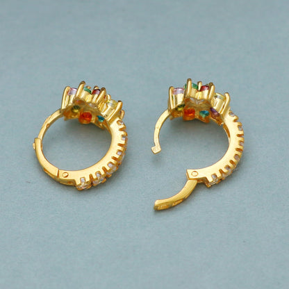Very Small Pure 20k Yellow Gold Hoop Bali cartilage Earrings , Handmade gold earrings for women, mother Day gift, indian gold earrings