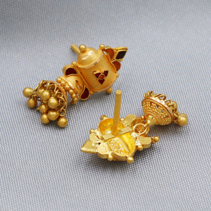 22k Dangle Unique Handmade Earrings Jewelry