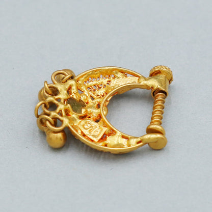 Wedding Gold Nose Ring screw push