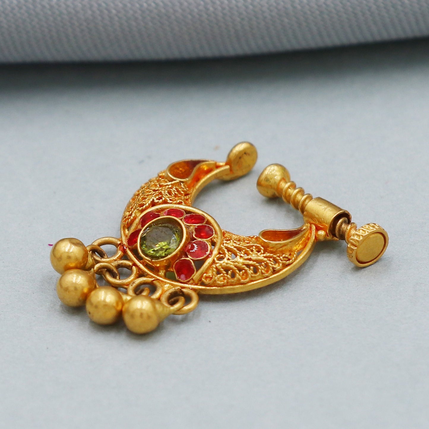 Wedding Gold Nose Ring screw push