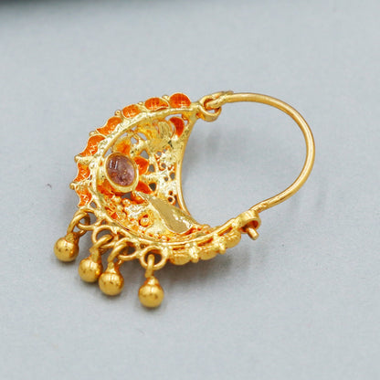 22k Yellow Gold Nath Indian jewelry for gift