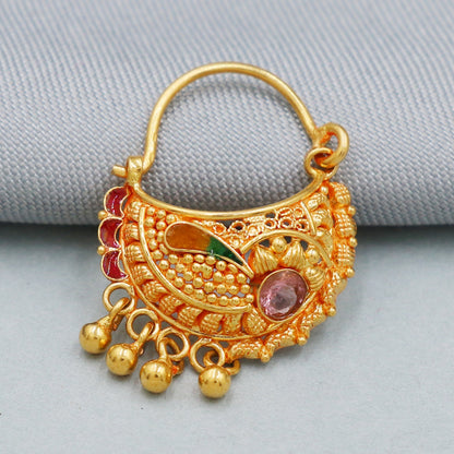 22k Yellow Gold Nath Indian jewelry for gift