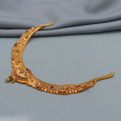 Stunning 22k Yellow Gold Choker Necklace Jewelry for Women