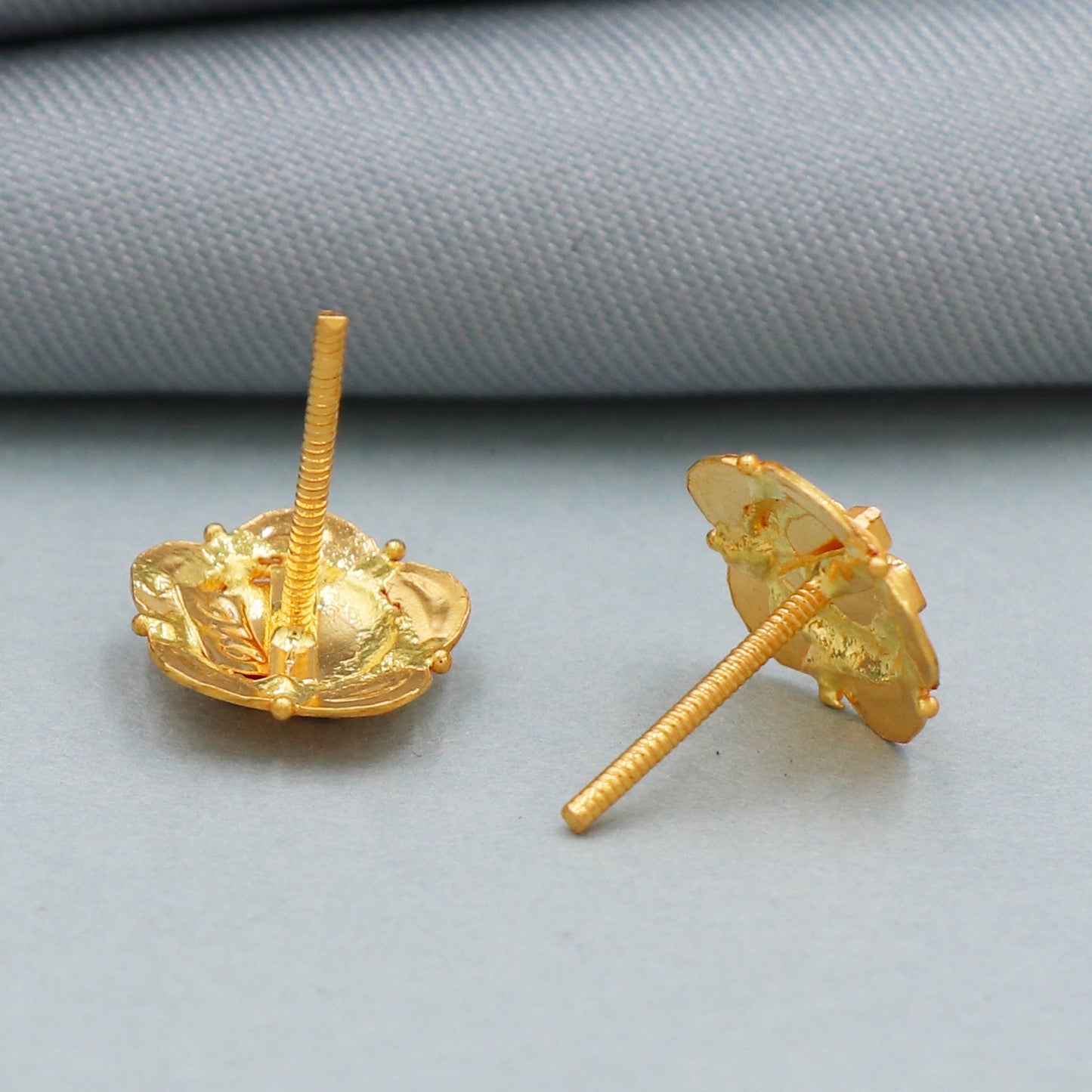 Tribes style 22k Yellow Gold Earrings Handmade Jewelry for Gift, K4389