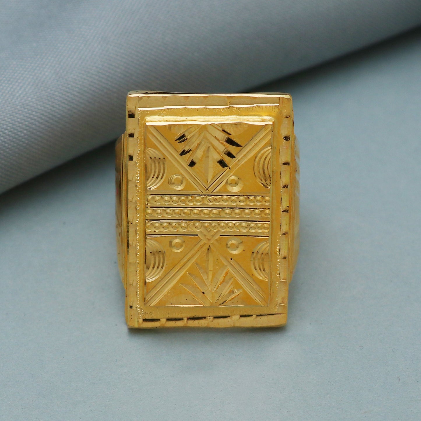 22k Yellow Gold Ring Size 6 7 8, and All Size, Hand Carved Gold Ring, Indian Gold Handmade Ring, Men Women Gold Ring For Gift