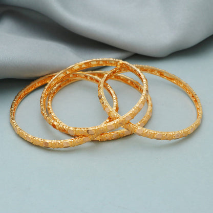 Pure 22k Gold Bangles Indian Handmade light weight, Traditional Rajasthan India , Bangle Bracelet 4 pieces Wedding Jewelry