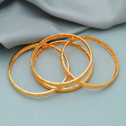 Pure 22k Gold Bangles Indian Handmade light weight inner waxed, Traditional Rajasthan India , Bangle Bracelet pair Wedding Jewelry