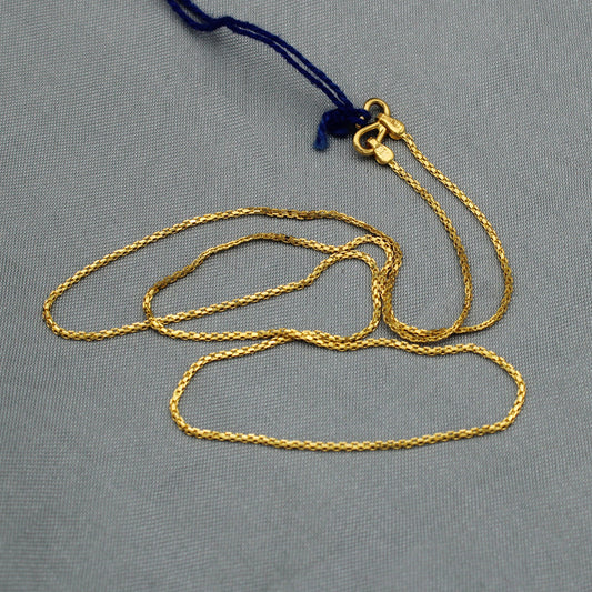 22k Gold Chain Necklace all size Anniversary Wedding Gift Festive Wear