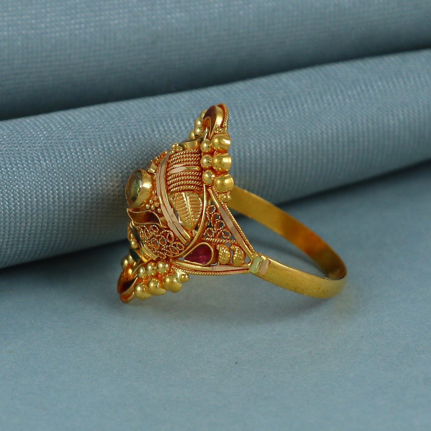 22kt gold ring, Wedding Gold Ring, Women Party Wear Ring, Minimalist Ring,