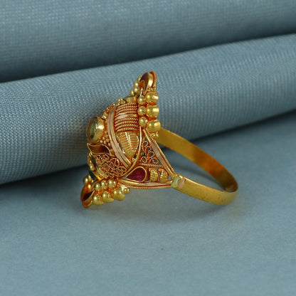 22kt gold ring, Wedding Gold Ring, Women Party Wear Ring, Minimalist Ring,