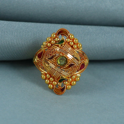 22kt gold ring, Wedding Gold Ring, Women Party Wear Ring, Minimalist Ring,