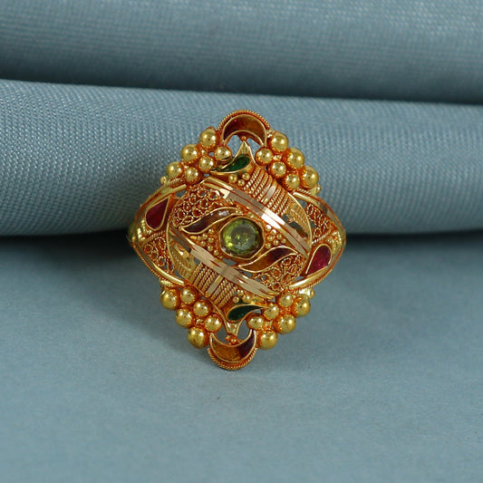 22kt gold ring, Wedding Gold Ring, Women Party Wear Ring, Minimalist Ring,