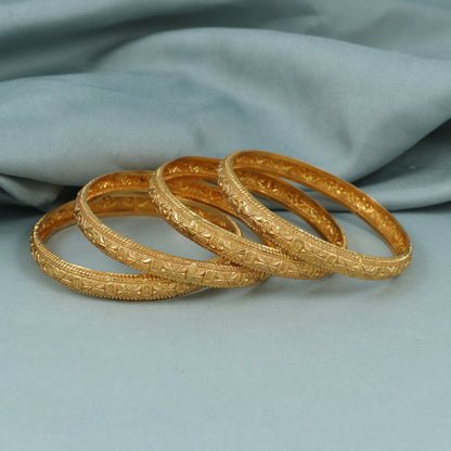 Pure 22k Gold Bangles Indian Handmade light weight , Traditional Rajasthan India , Bangle Bracelet pair Wedding Jewelry, inner wax