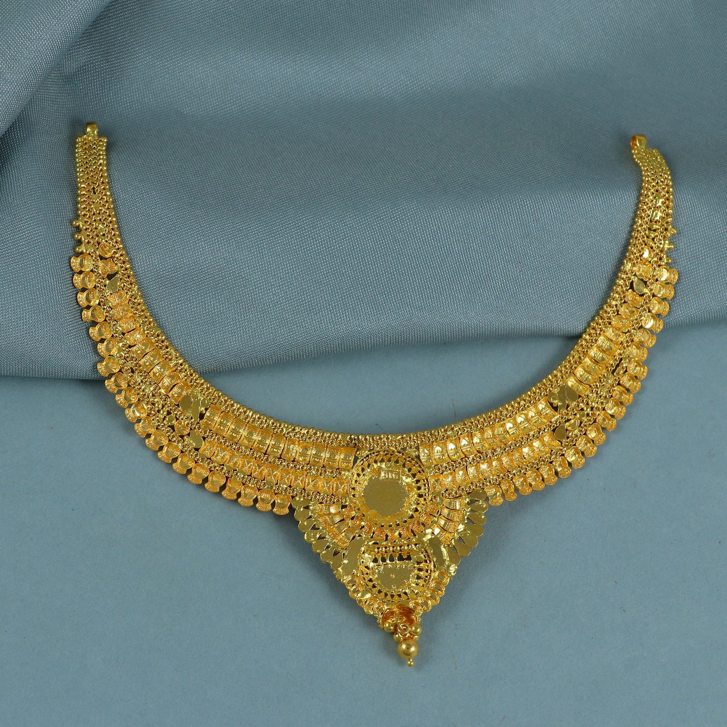 handcrafted gold necklace women 22k gold bridal jewelry wedding