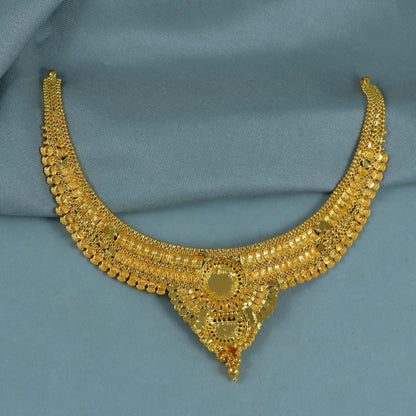 handcrafted gold necklace women 22k gold bridal jewelry wedding