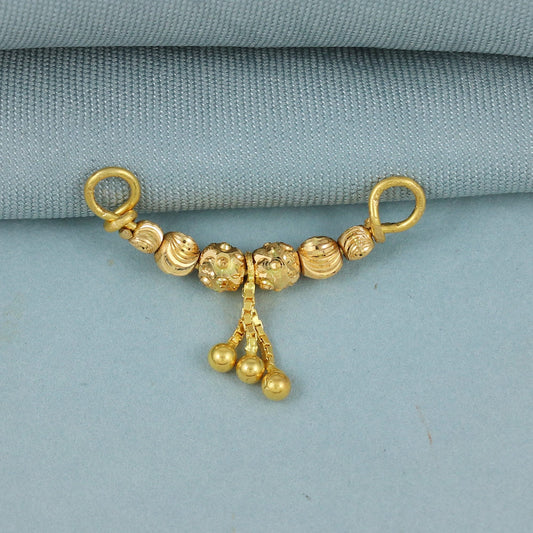 Pure 22k yellow gold Beads Ball Pendant necklace indian style wedding jewelry for gift