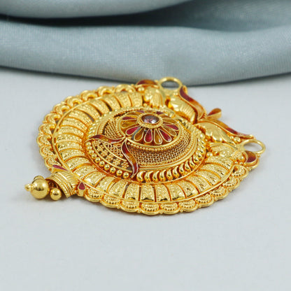 Pure 22k 18k gold pendant Necklace, K4563