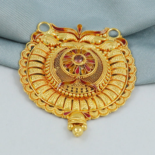 Pure 22k 18k gold pendant Necklace, K4563