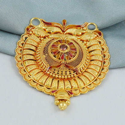 Pure 22k 18k gold pendant Necklace, K4563