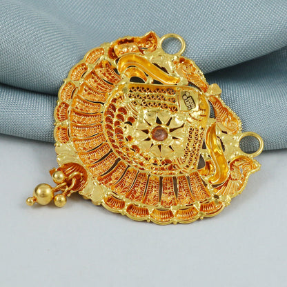 Intricate 22k 18k gold pendant Necklace, K4565