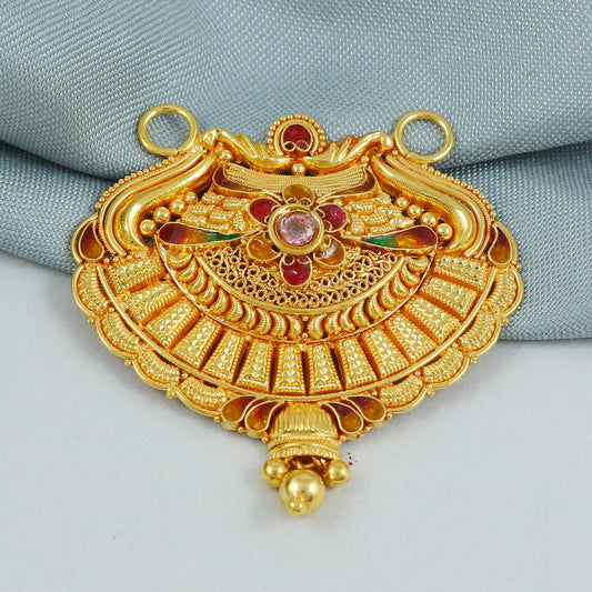 Pure 22k 18k gold pendant Necklace, K4566