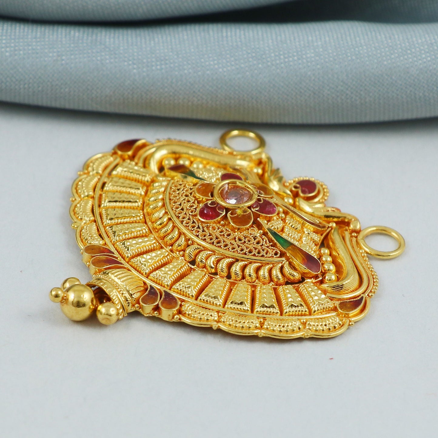 Pure 22k 18k gold pendant Necklace, K4566