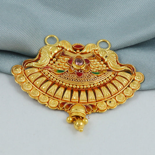 Pure 22k 18k gold pendant Necklace, K4567