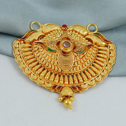 Pure 22k 18k gold pendant Necklace, K4571