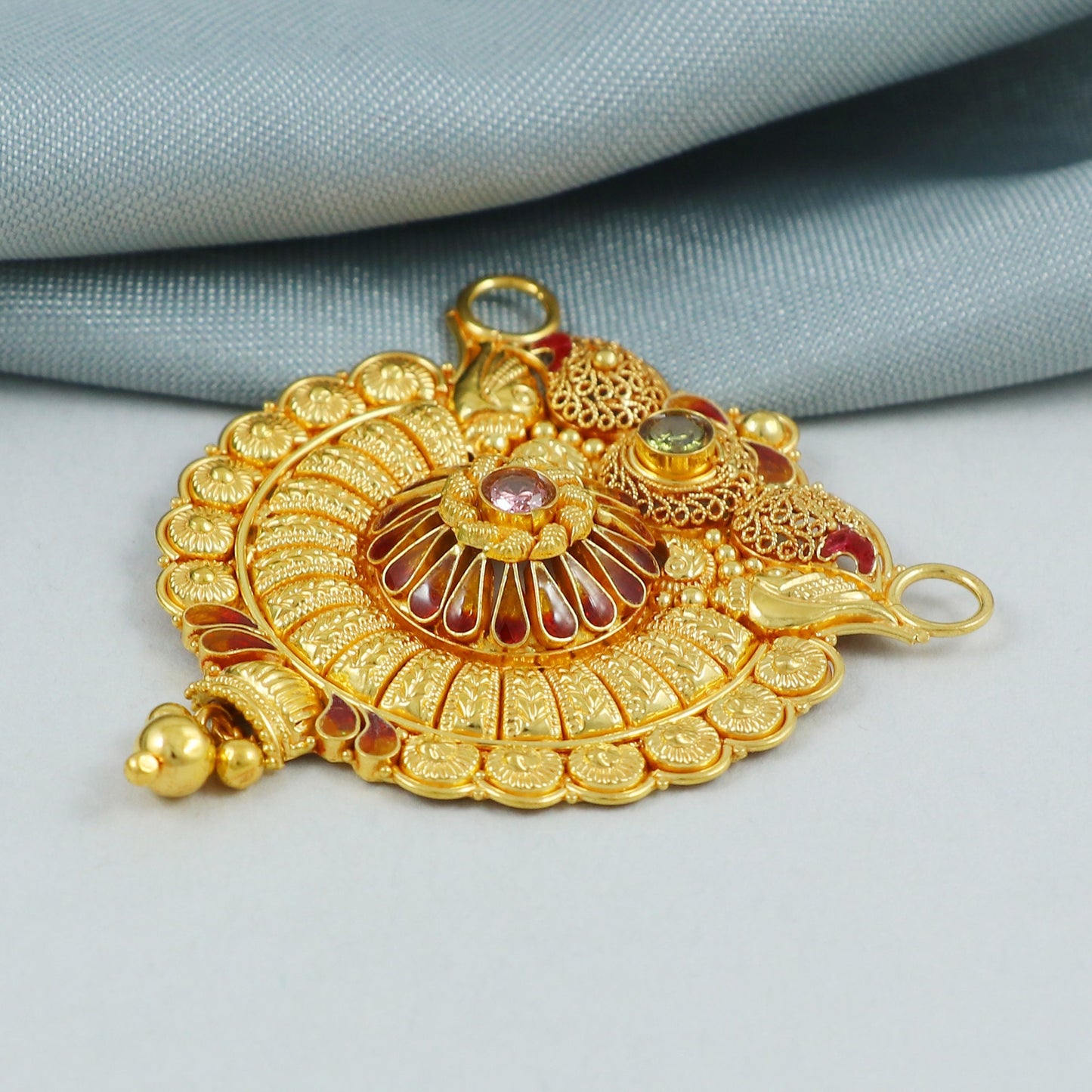 Pure 22k 18k gold pendant Necklace, K4572