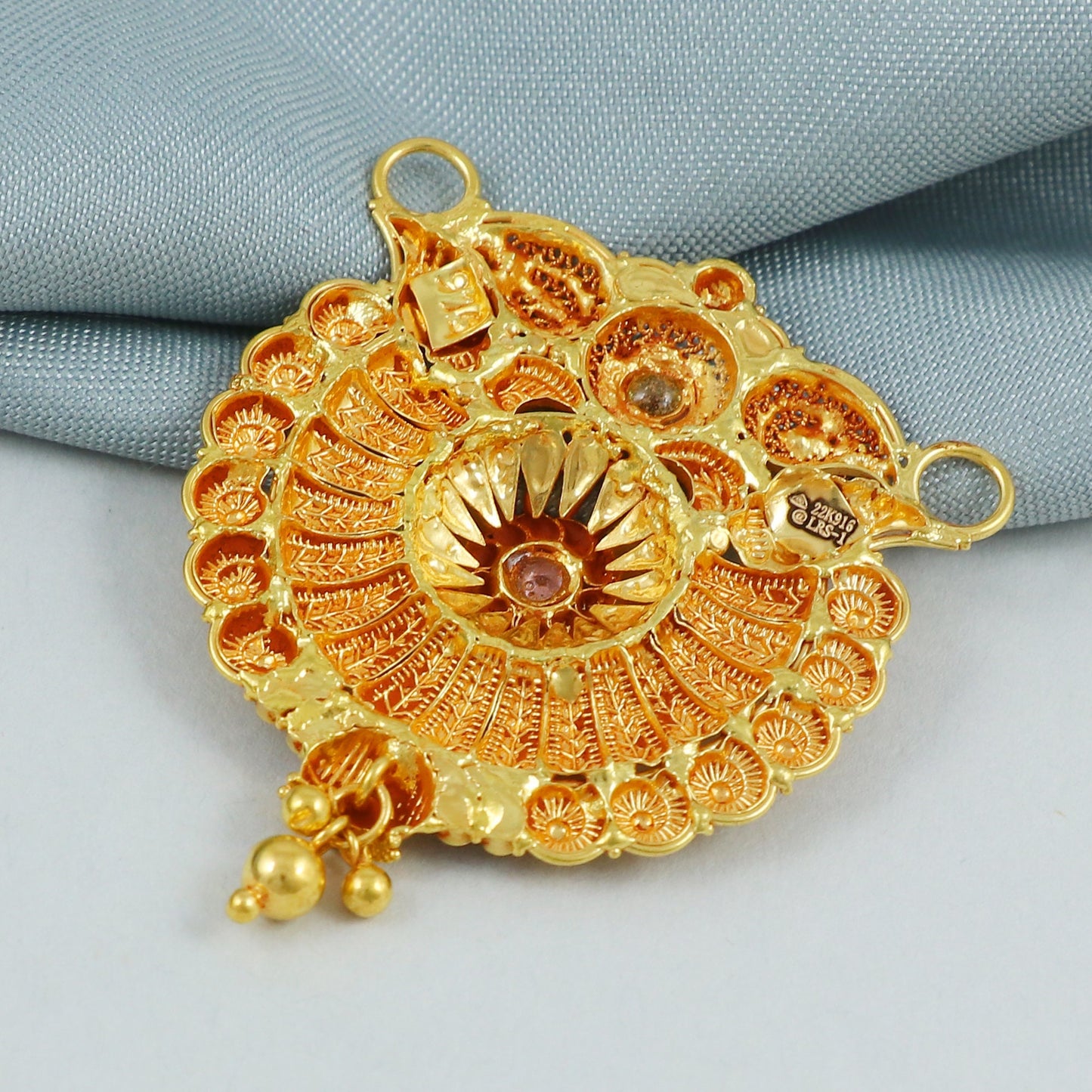 Pure 22k 18k gold pendant Necklace, K4572