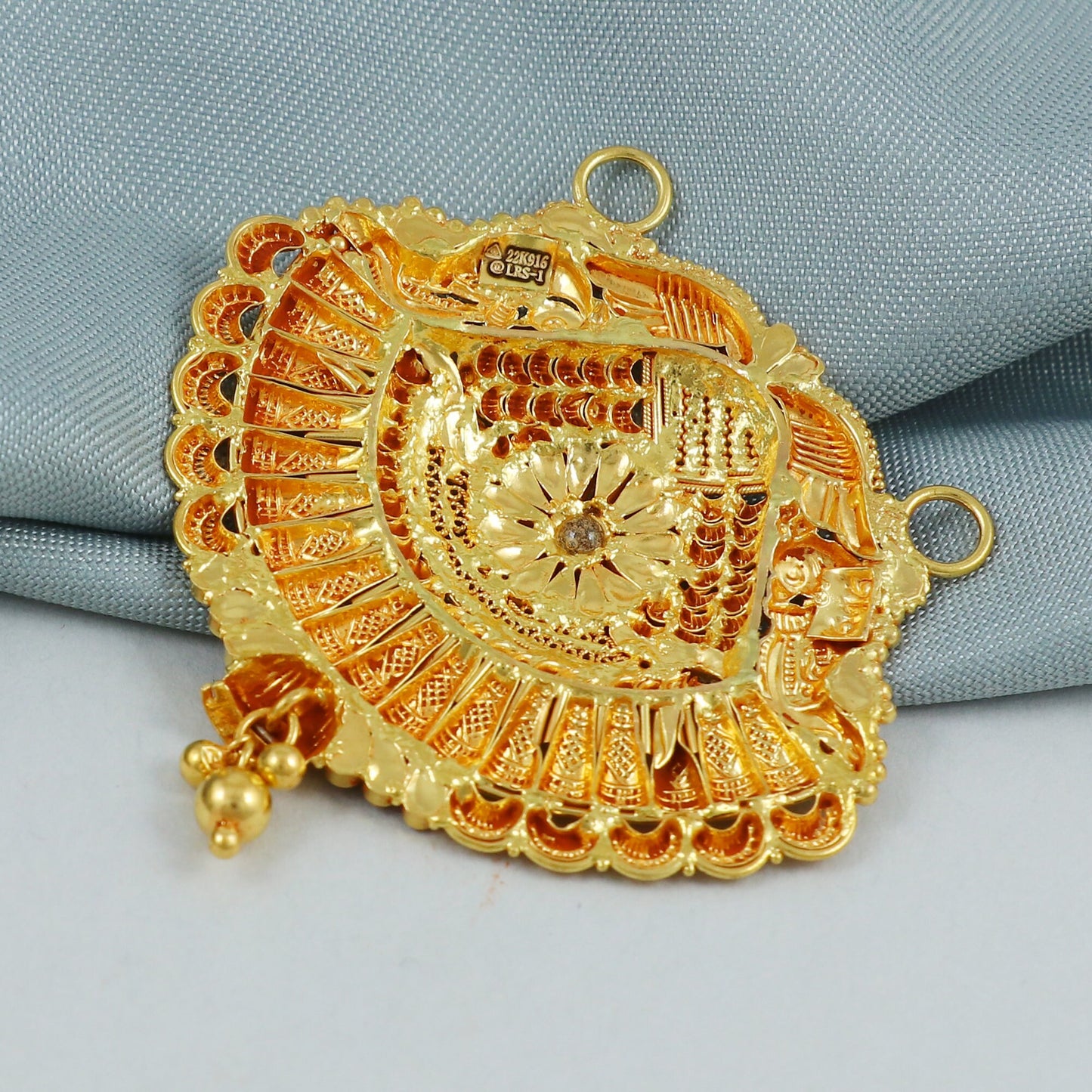 Pure 22k 18k gold pendant Necklace, K4574