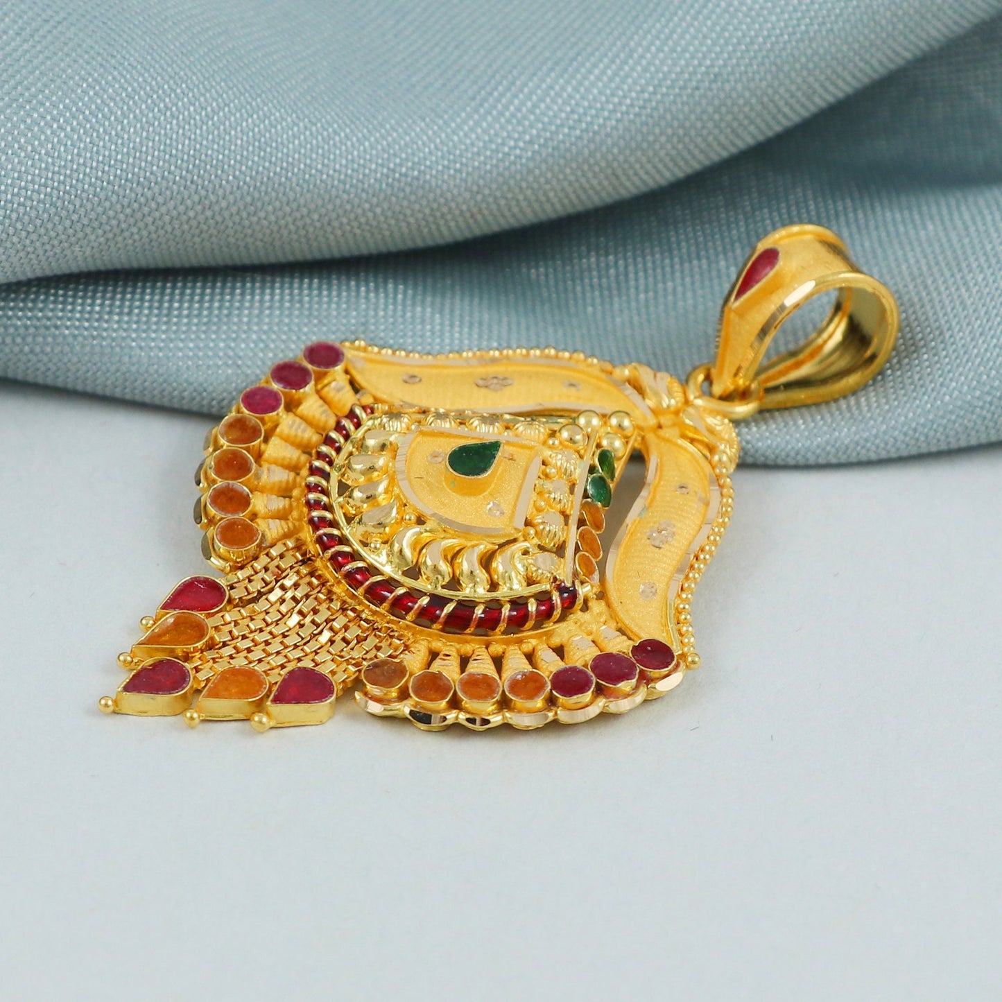 Pure 22k gold locket necklace, K4577